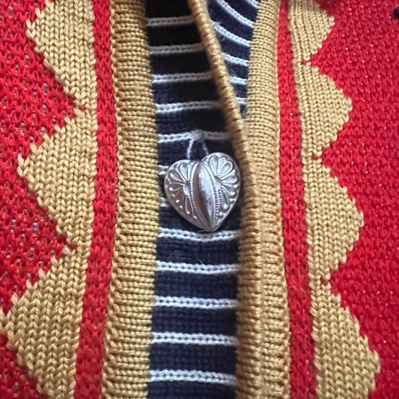 Vintage late 80s early 90s Obermeyer “Mimi” Multicolor Cardigan - Picture 4 of 5